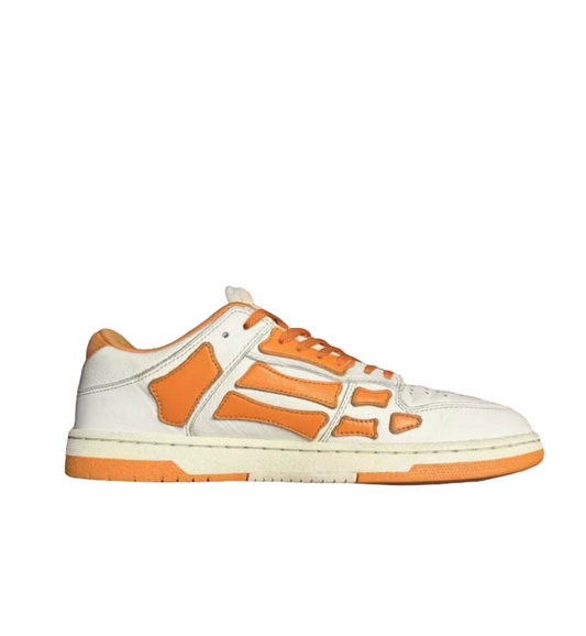 Amiri Skeleton Low White Orange Sneakers