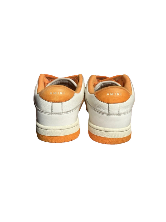 Amiri Skeleton Low White Orange Sneakers